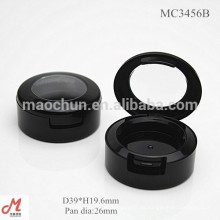 MC3456B Negro ronda 26 mm diámetro pequeño diámetro de empaquetado sombra, sombreador de ojos pan embalaje al por mayor